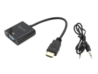 Adaptador HDMI a VGA + audio