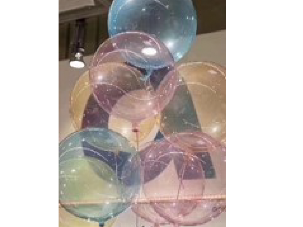 Globos transparentes, globos transparentes, de colores, globos