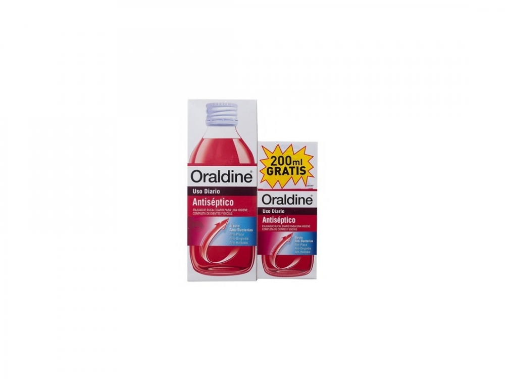 Oraldine,enjuague bucal,pack con pequeño gratis